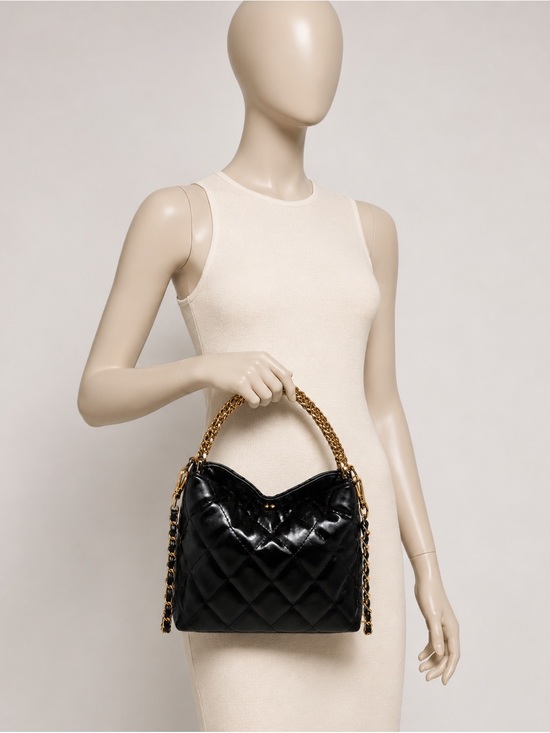 Urban Expressions Handbags - Urban Expressions Staci Black Quilted Crossbody Bag